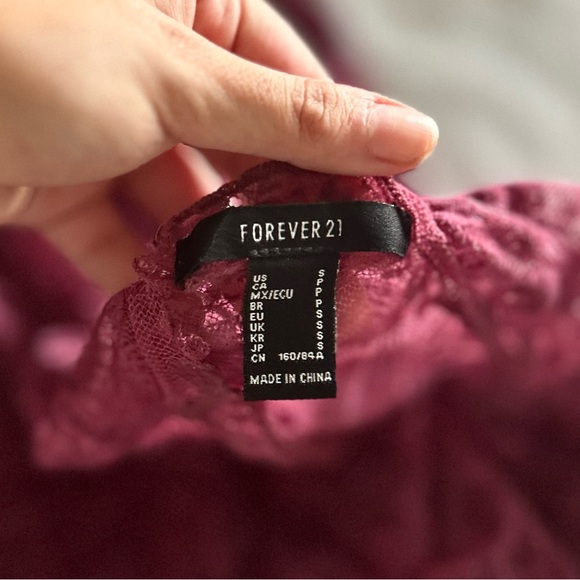 Forever 21 Lace Overlay A-Line Mini Dress - Picture 6 of 6
